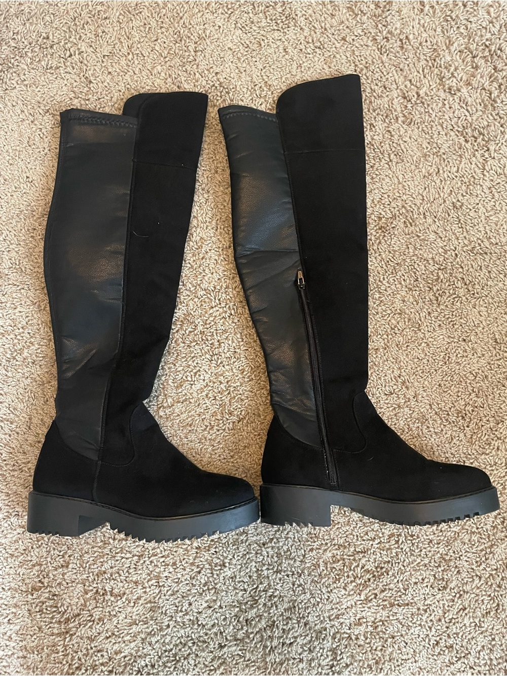 Cklass Woman’s Tall Boots with Lug Sole Sz 8 in gently used condition